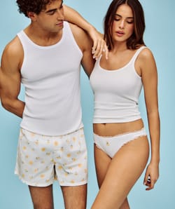 Ribbed jersey tank top - off-white;