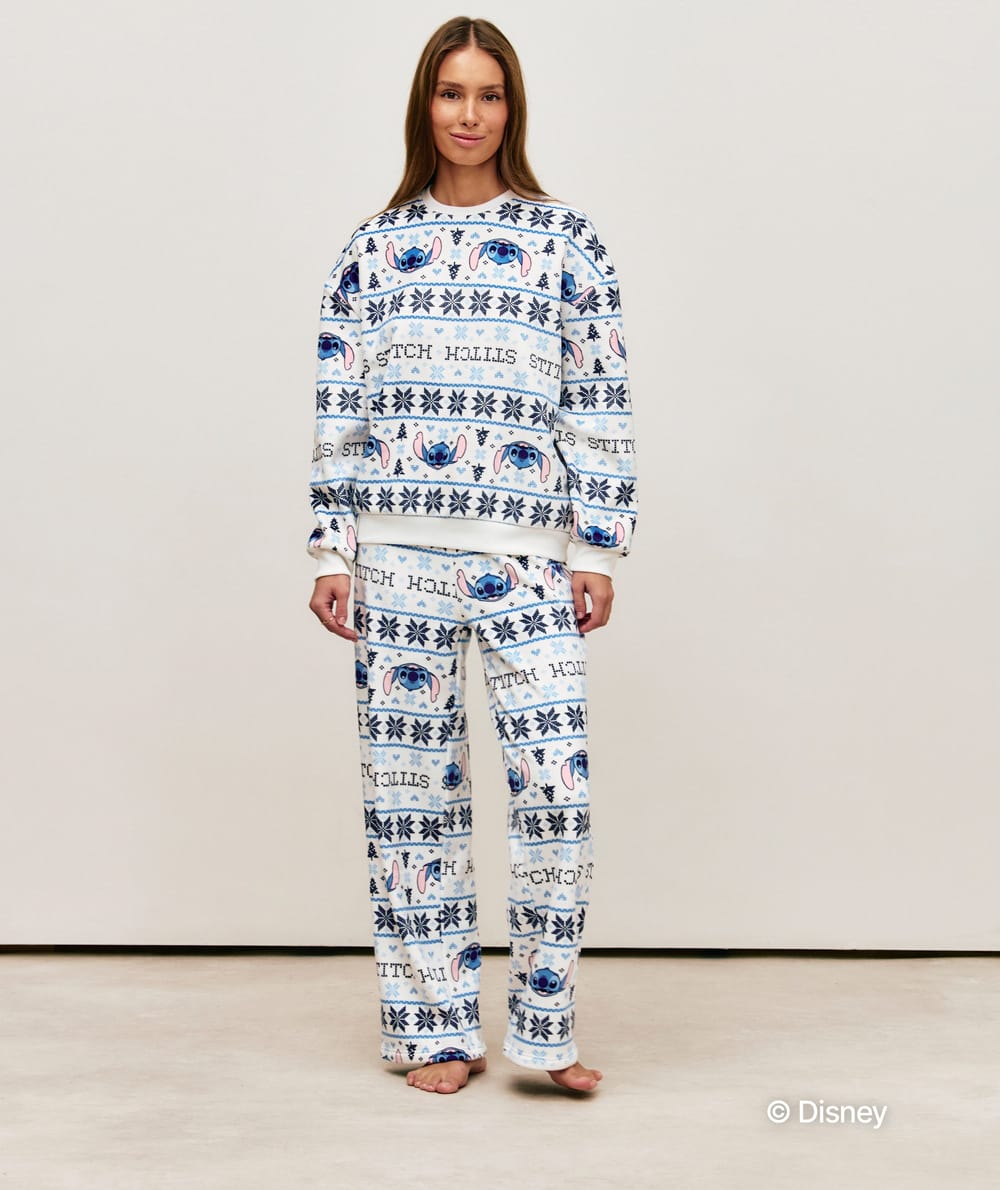 Sweatshirt velours Stitch;