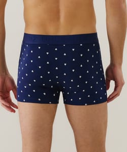 Patterned cotton boxer shorts;
