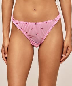 Cherry printed mesh string;