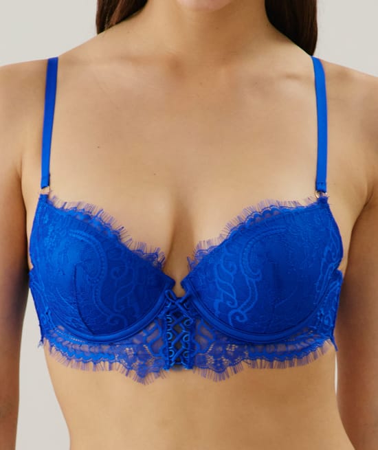 Soutien-gorge push-up en dentelle;
