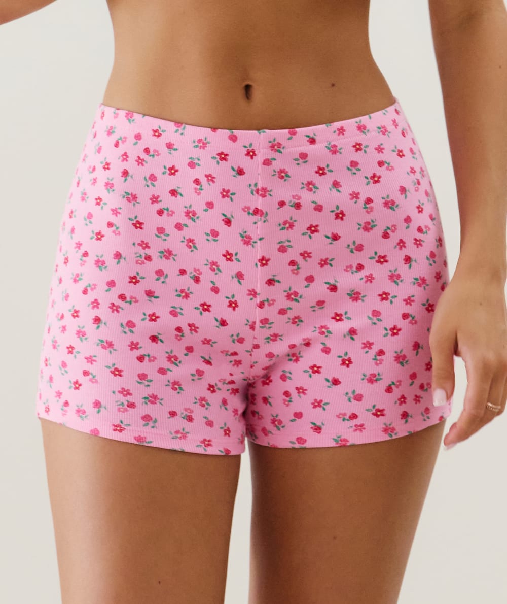 Short de punto con estampado;