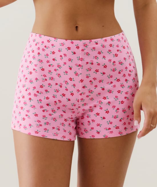 Short de punto con estampado;