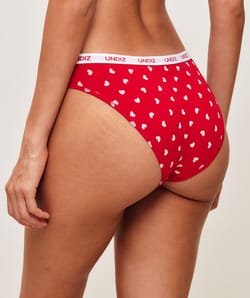 Culotte en coton &agrave; motif c&oelig;urs;