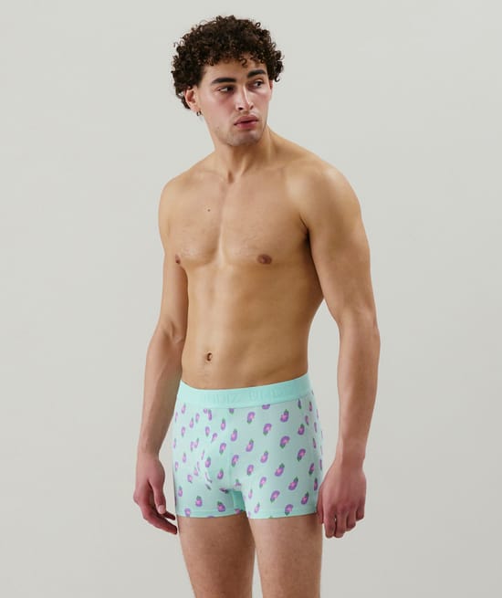 Cotton boxer shorts with pattern;