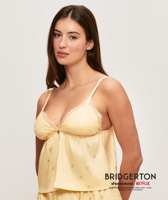 Bridgerton satin camisole;