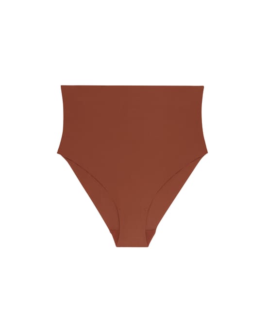 Culotte taille haute en microfibre;