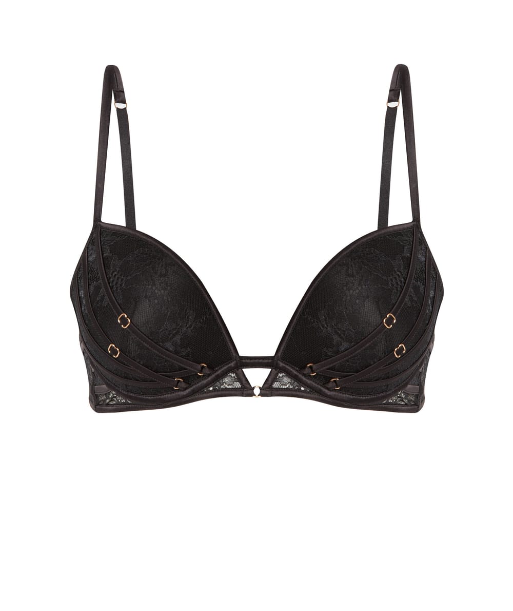 Lace push-up bra;