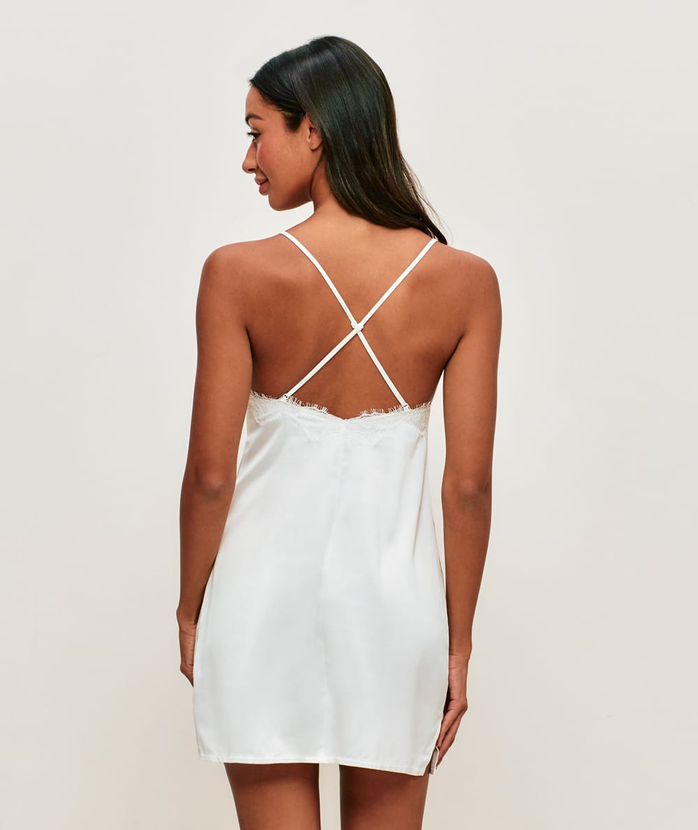 Satin and lace nightie;