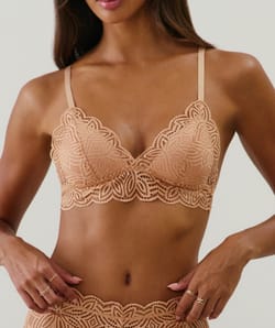Lace triangle bra;