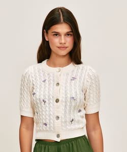 Veste en maille gratt&eacute;e;