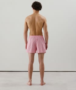 Striped boxer shorts;
