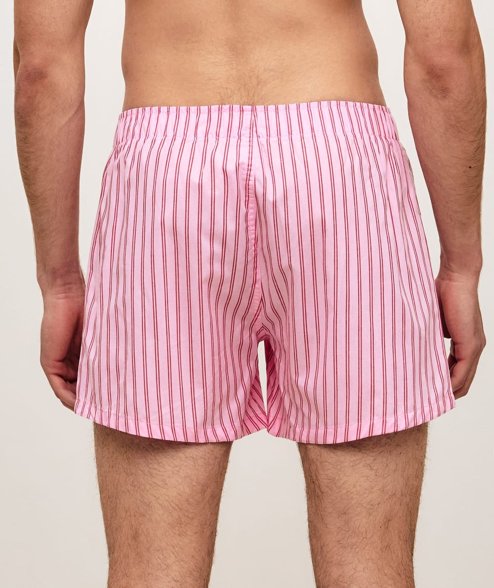 Gestreepte katoenen boxershort;