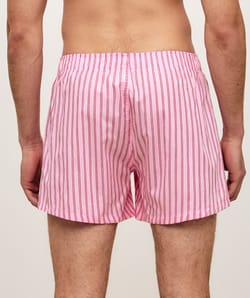 Gestreepte katoenen boxershort;