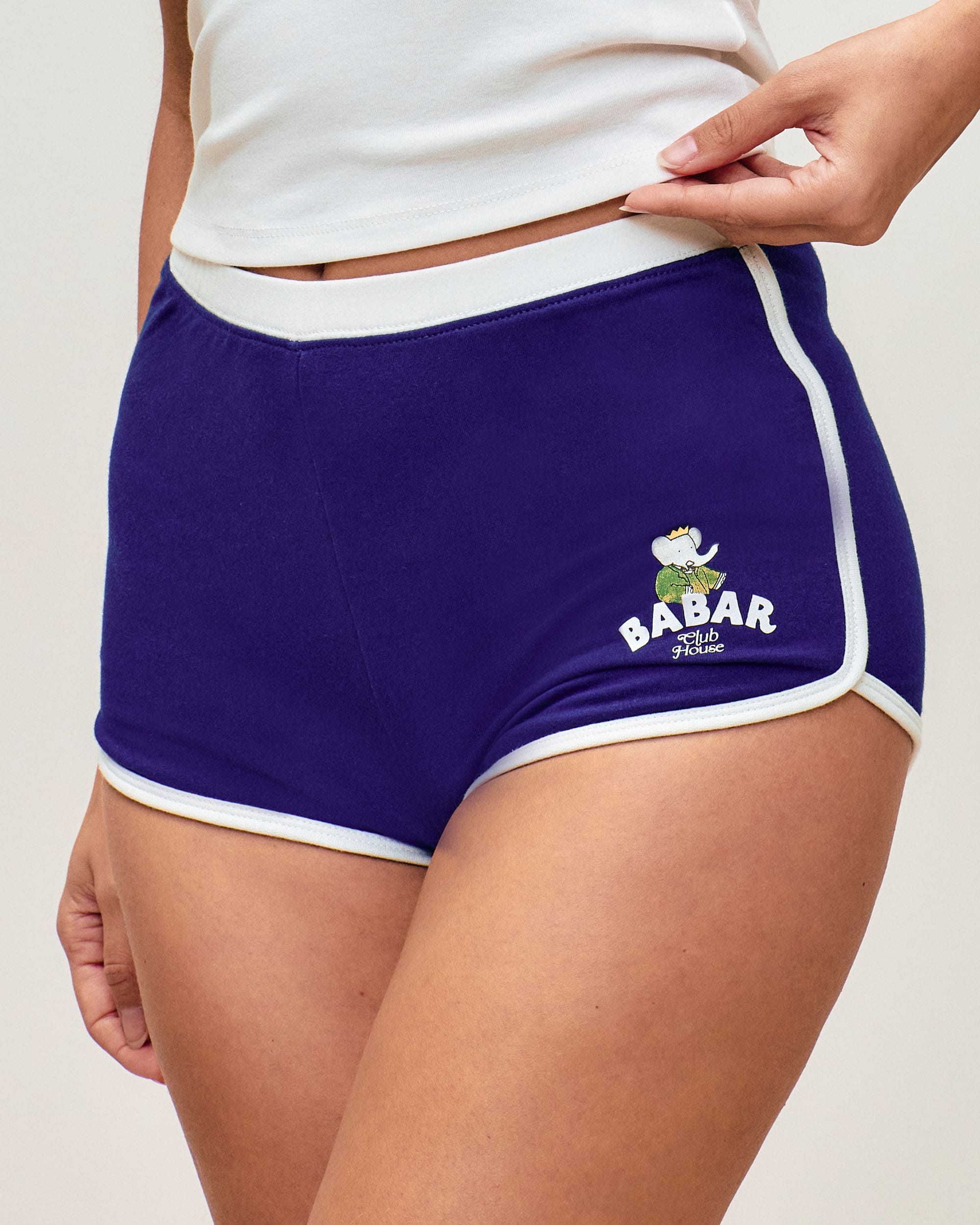 Babar cotton shorts - navy blue - Undiz