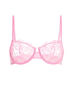 Embroidered balconette bra;