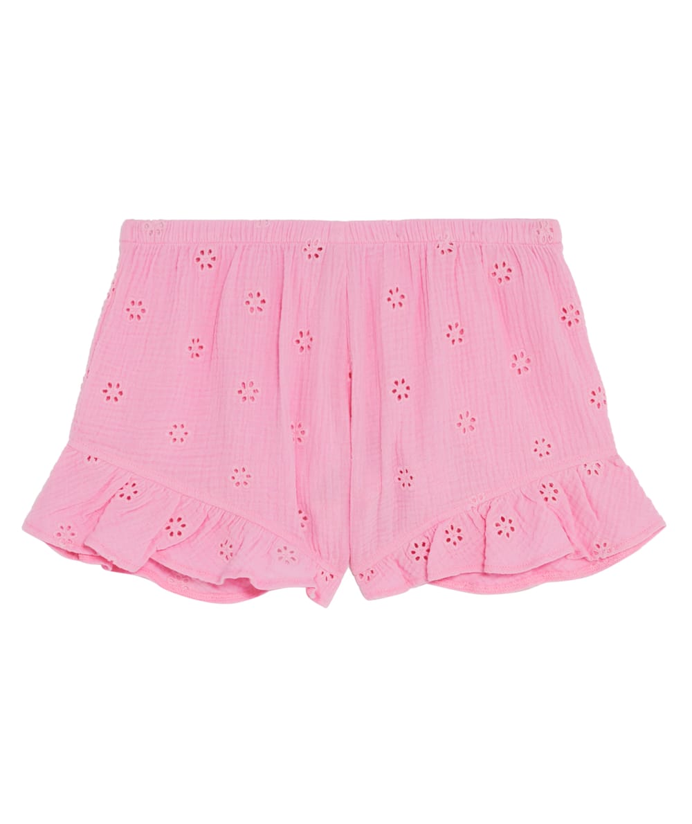 Short en coton avec broderies;