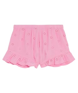 Short en coton avec broderies;