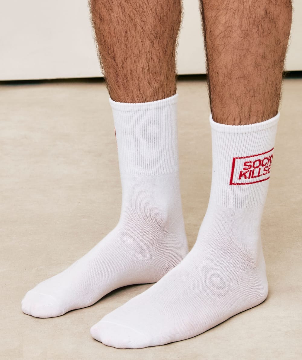 Calcetines de algod&oacute;n con mensaje;