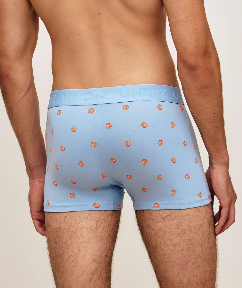 Printed cotton boxer peaches;