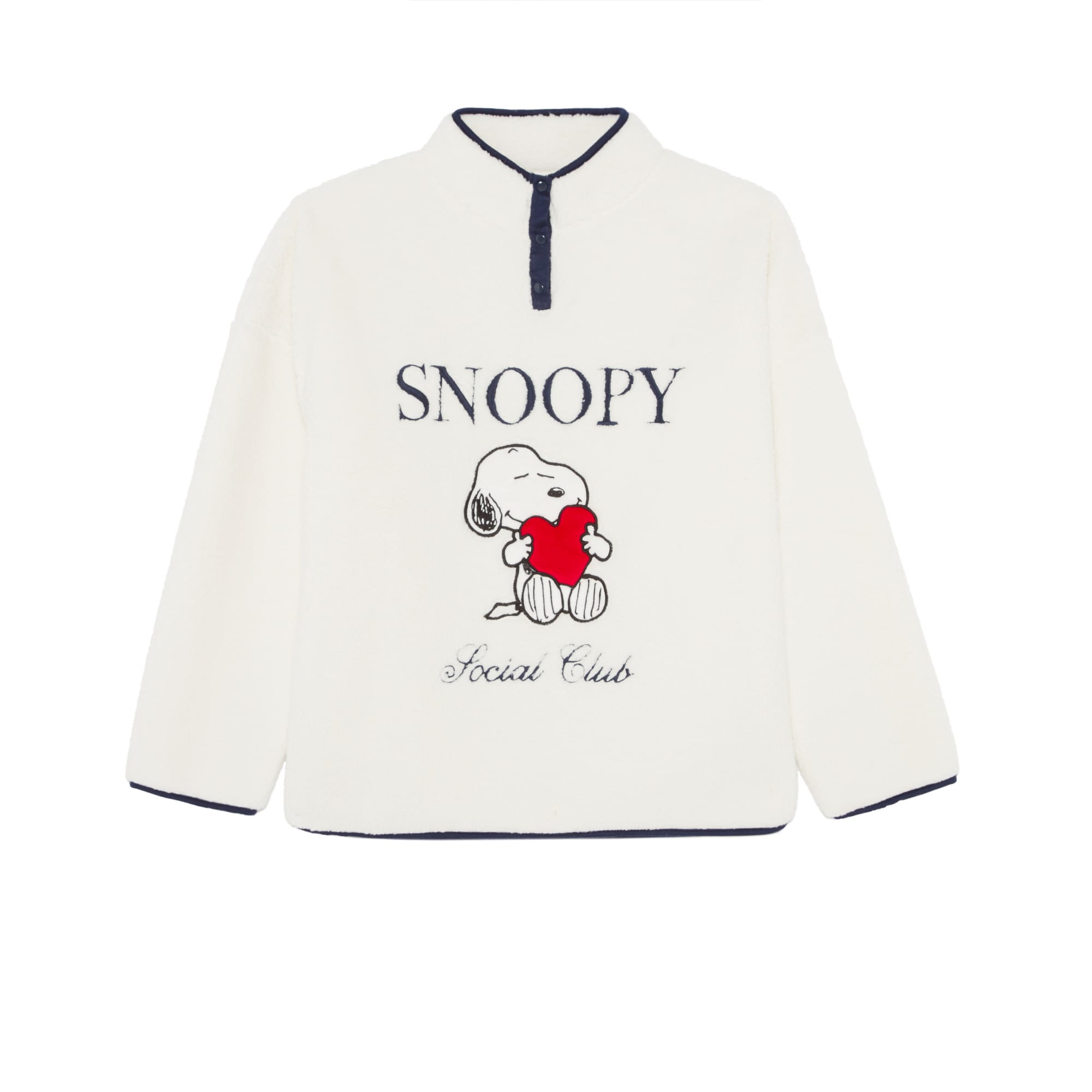 Snoopy sherpa sweatshirt - ecru - Undiz