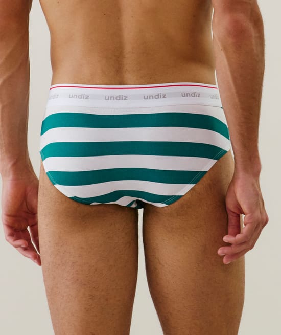 Cotton striped brief;