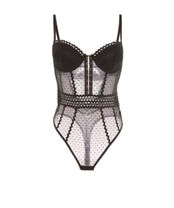 Lace push-up bodysuit;