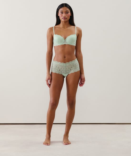 Cheeky en dentelle vert;