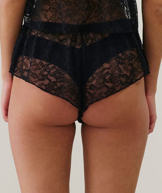 Lace shorts;