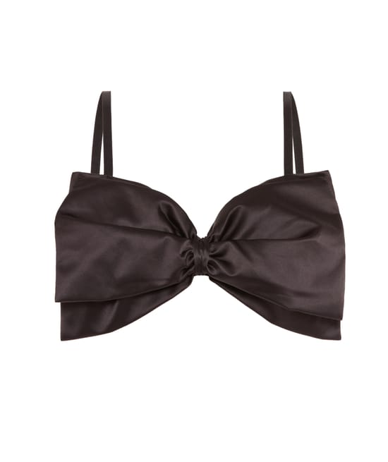 Top with satin bow;