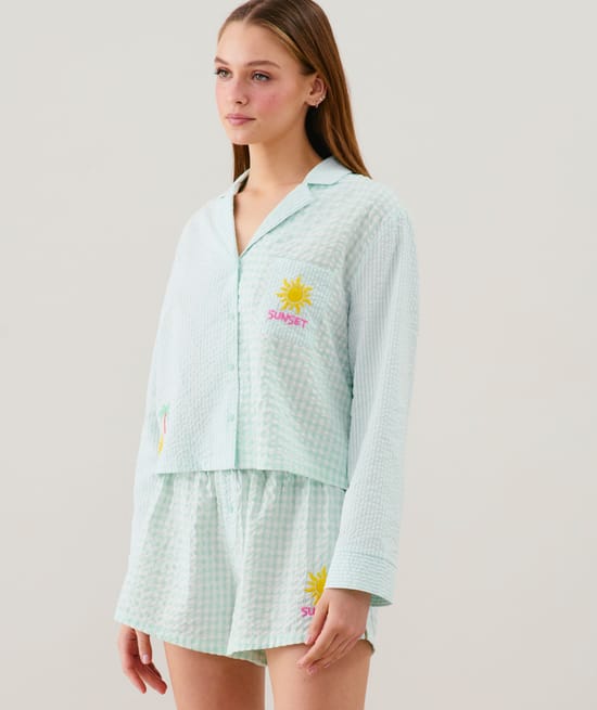 Chemise à motifs;