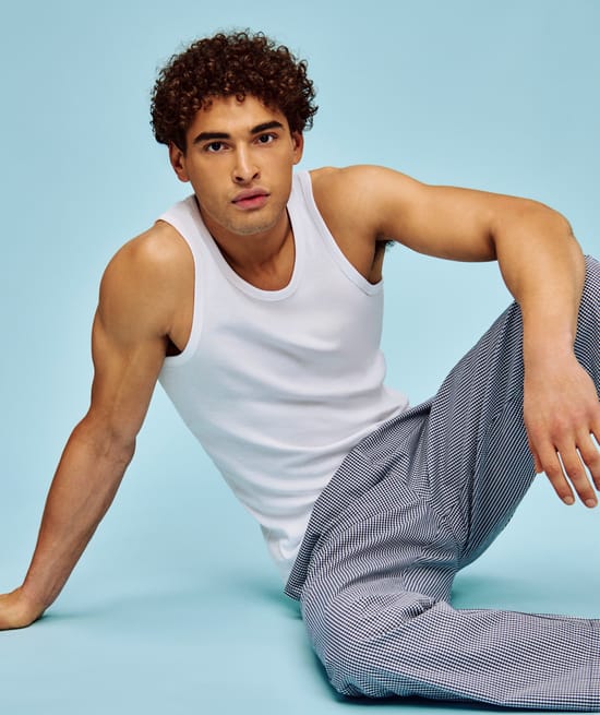 Pantalon &agrave; carreaux;