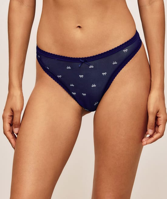Tanga en mesh imprim&eacute; noeuds;