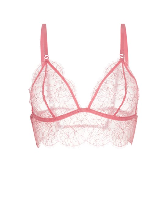 Lace triangle bra;