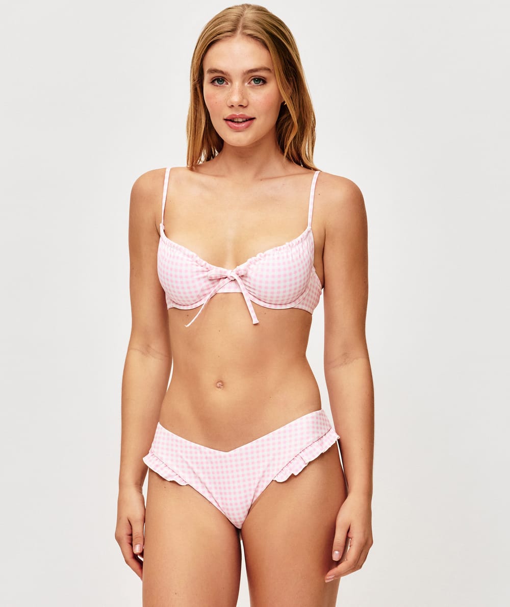 Corbeille - Geruit bikini topje;