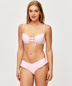 Corbeille - Geruit bikini topje;