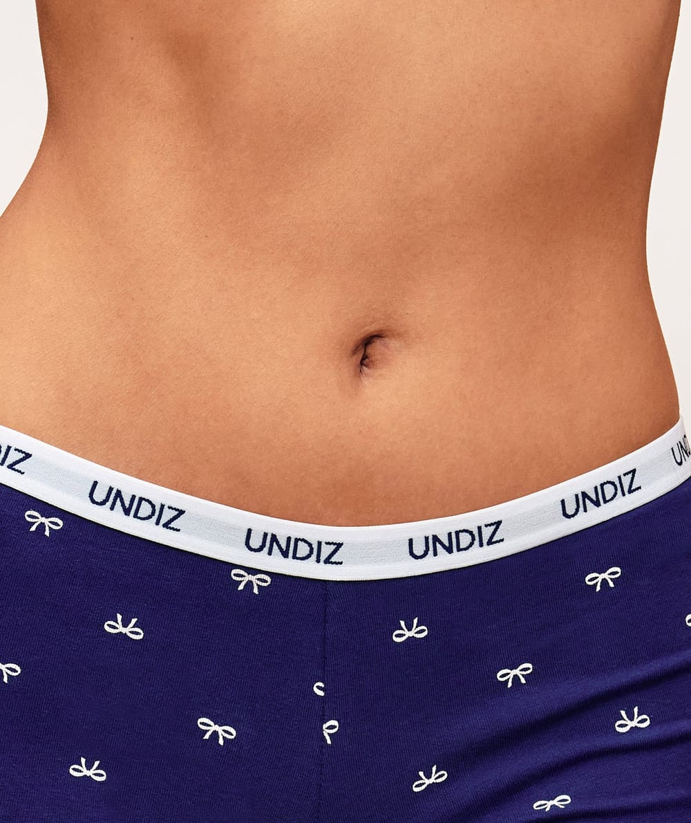 Shorty en coton imprim&eacute; noeuds;