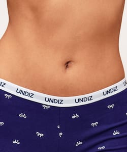 Shorty en coton imprim&eacute; noeuds;