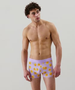 Cotton boxer shorts with pattern;