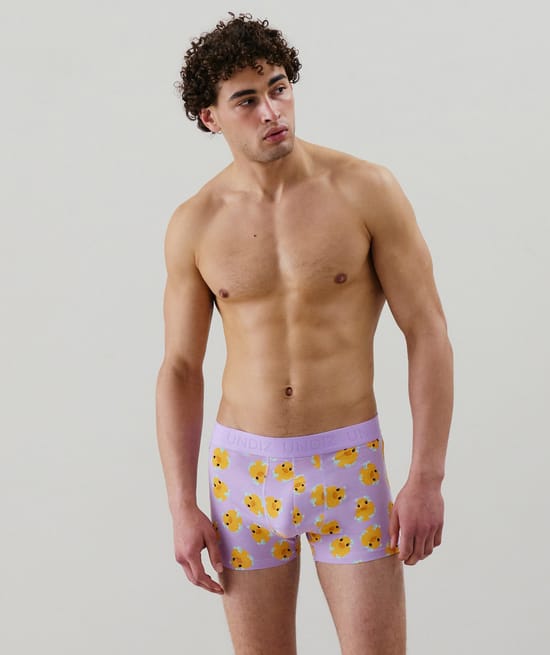 Cotton boxer shorts with pattern;