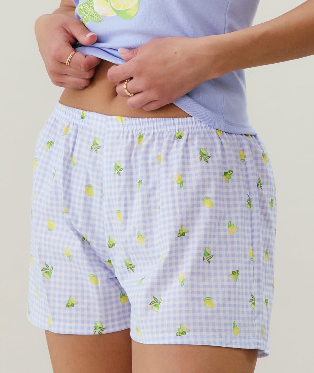 Short en coton motif vichy;
