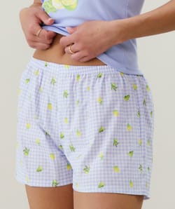 Short en coton motif vichy;