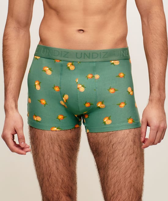 Boxer en coton motifs oranges;