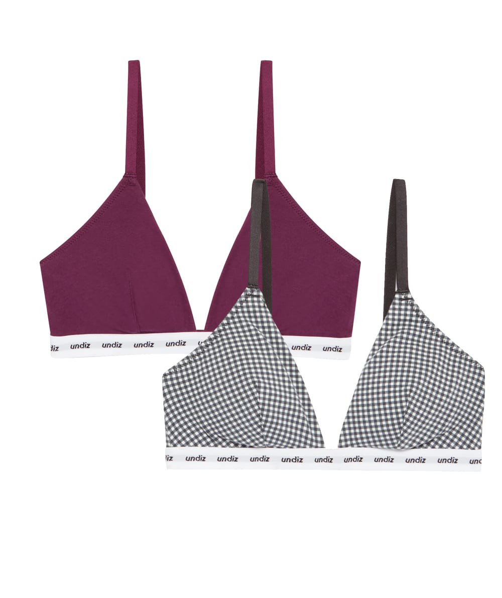 Lot de 2 brassières triangle ados en coton;