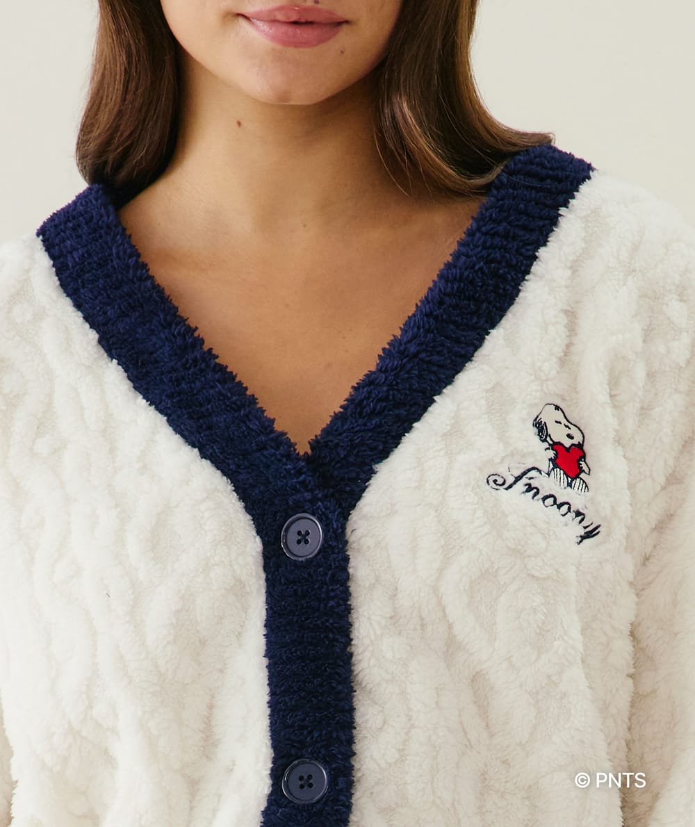 Cardigan en sherpa Snoopy;