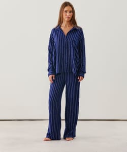 Pantalon en flanelle à rayures;
