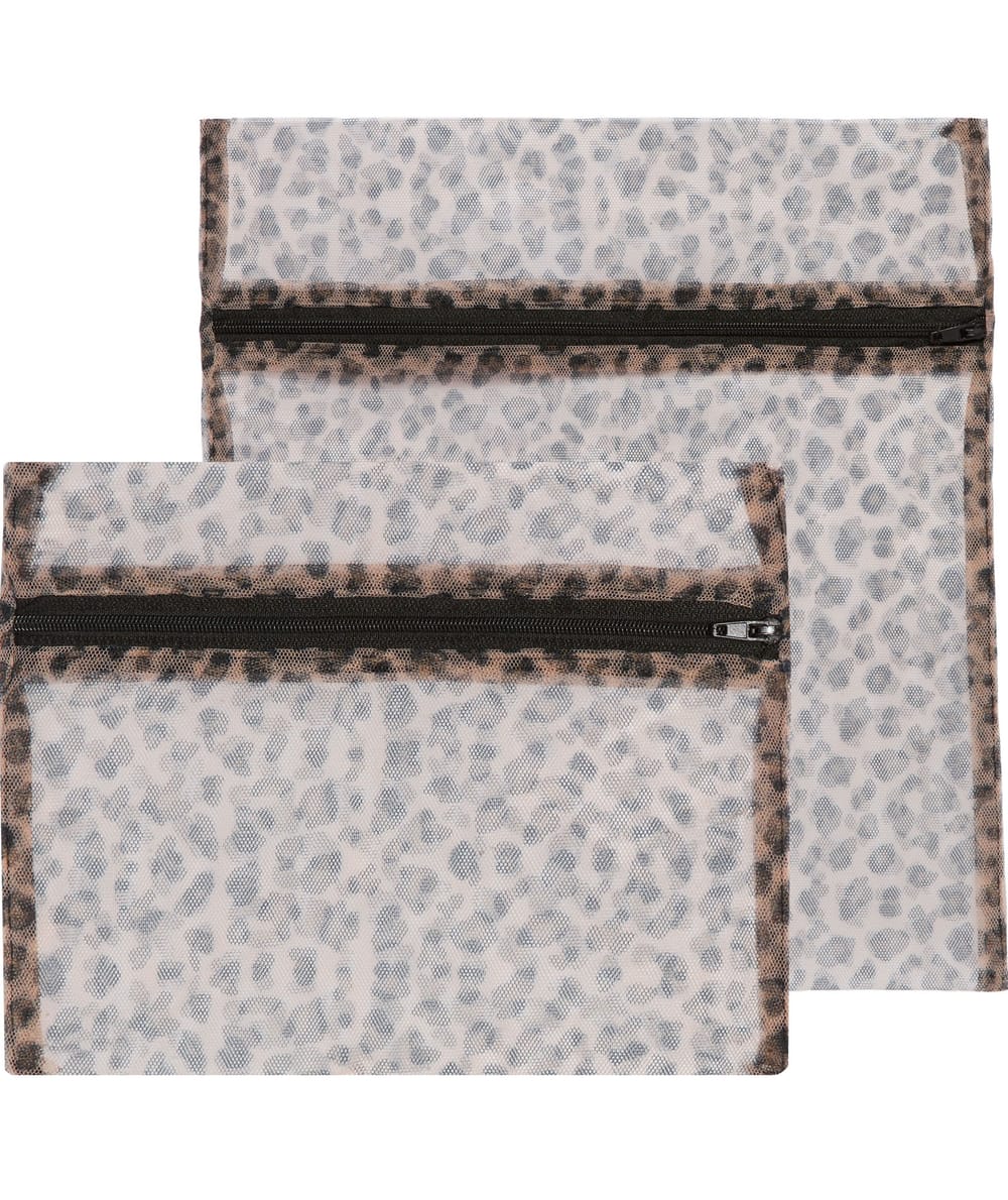 Set of 2 leopard print laundry bags;