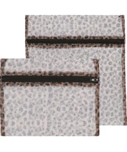 Set of 2 leopard print laundry bags;
