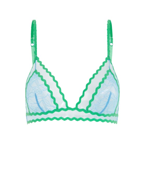 Soutien-gorge triangle en dentelle;