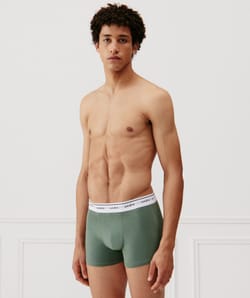 Plain cotton boxer shorts ;